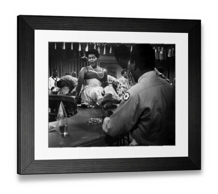 Framed Print : Pearl Bailey On Bar In Carmen Jones 1954 Framed Print : Pearl Bailey On Bar In Carmen Jones 1954