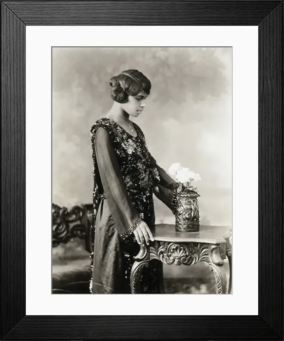 Framed Print : Marian Anderson Portrait W / Table & Roses Framed Print : Marian Anderson Portrait W / Table & Roses