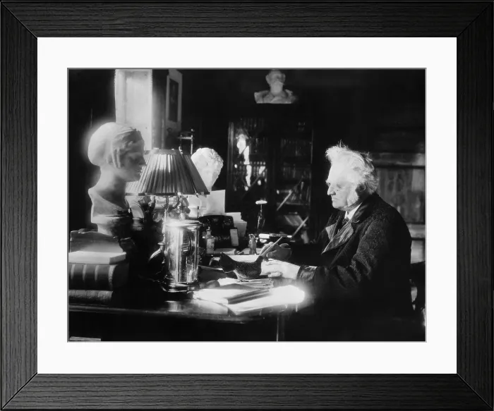 Framed Print : Bjornsterne Bjornson Writing At Desk Framed Print : Bjornsterne Bjornson Writing At Desk