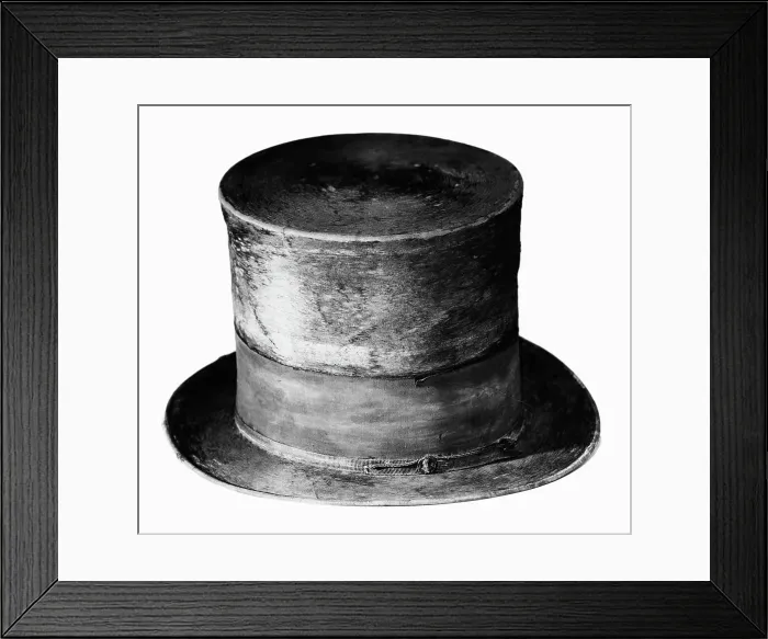 Framed Print : American President Abraham Lincoln's Stove Pipe Hat Framed Print : American President Abraham Lincoln's Stove Pipe Hat