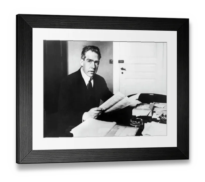 Framed Print : Niels Bohr Seated At His Desk Framed Print : Niels Bohr Seated At His Desk