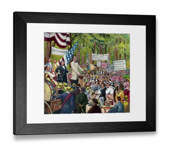 Framed Print : Lincoln At Lincoln Douglas Debate Framed Print : Lincoln At Lincoln Douglas Debate