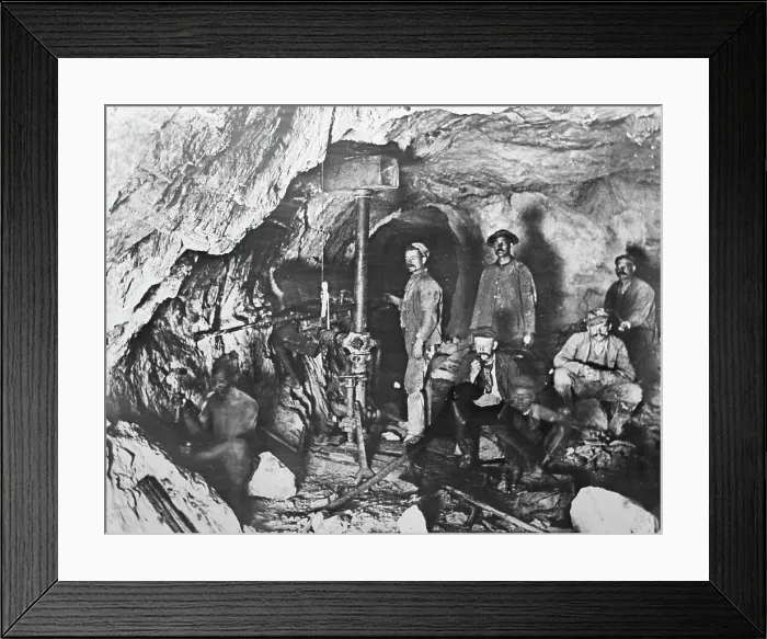 Framed Print : Workers In Gold Mine Framed Print : Workers In Gold Mine