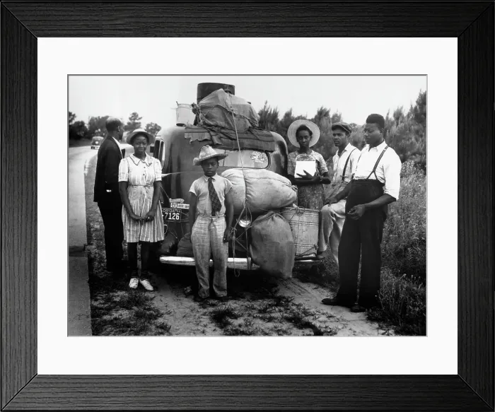 Framed Print : African American Migrant Workers Framed Print : African American Migrant Workers