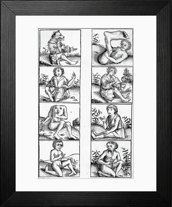 Framed Print : Weird Monster Beings of the New World Framed Print : Weird Monster Beings of the New World