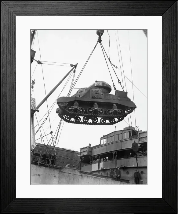 Framed Print : Tank Being Unloaded At Port Framed Print : Tank Being Unloaded At Port