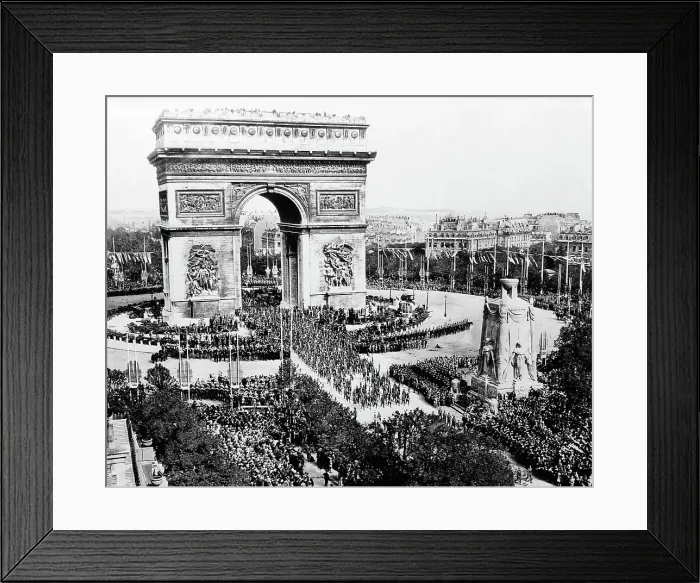 Framed Print : Troops Marching Thru Arc Of Triumph Framed Print : Troops Marching Thru Arc Of Triumph