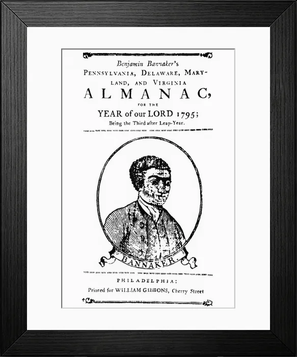 Framed Print : Title Page To Benjamin Banneker's Almanac Framed Print : Title Page To Benjamin Banneker's Almanac