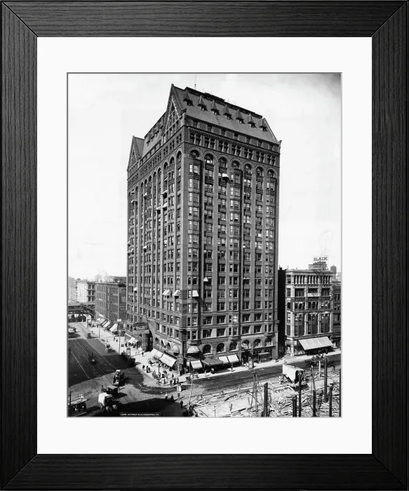 Framed Print : View Of Masonic Temple / Capitol Building