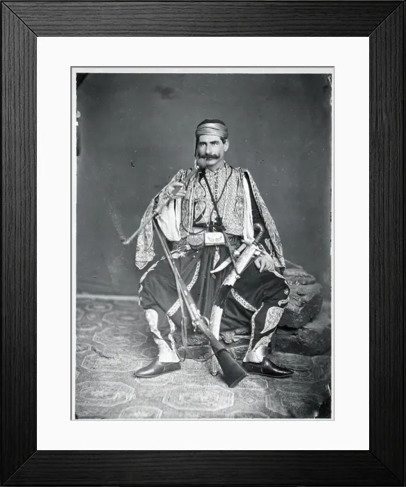 Framed Print : Soldier In North Africa; Seated Framed Print : Soldier In North Africa; Seated