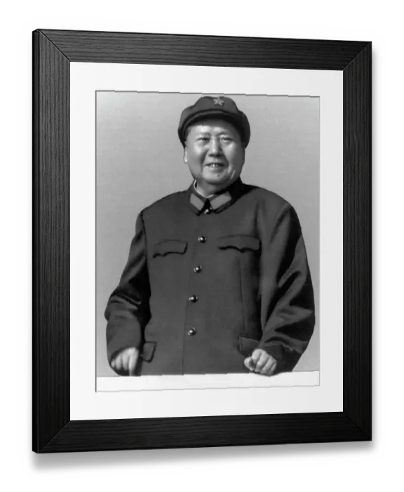 Framed Print : Waist Up Photo Of Mao Tse-Tung Framed Print : Waist Up Photo Of Mao Tse-Tung