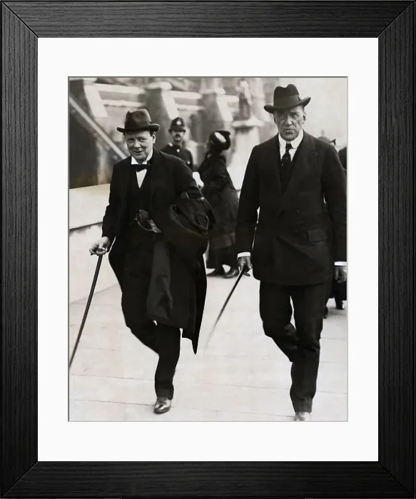 Framed Print : Winston Churchill And Edward Carson Walk