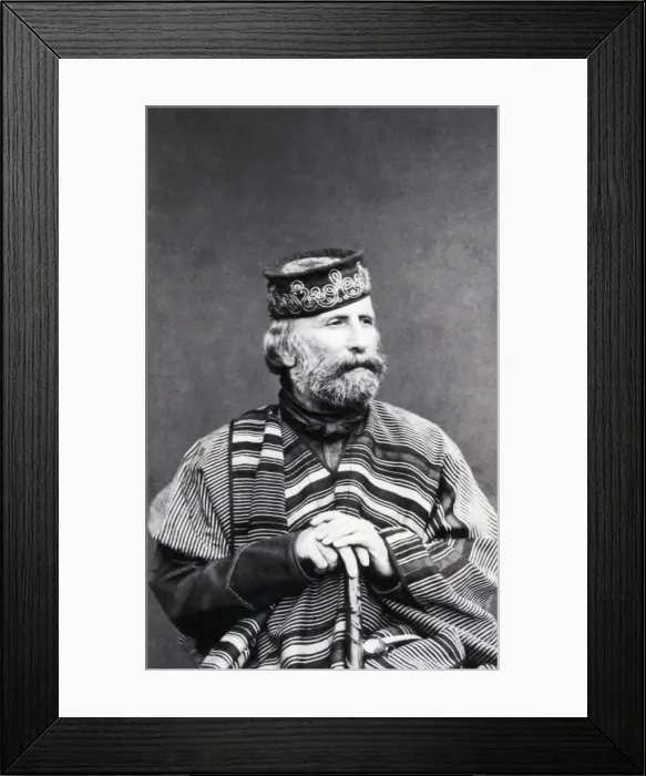 Framed Print : Waist-Up Portrait Of Giuseppi Garibaldi Framed Print : Waist-Up Portrait Of Giuseppi Garibaldi