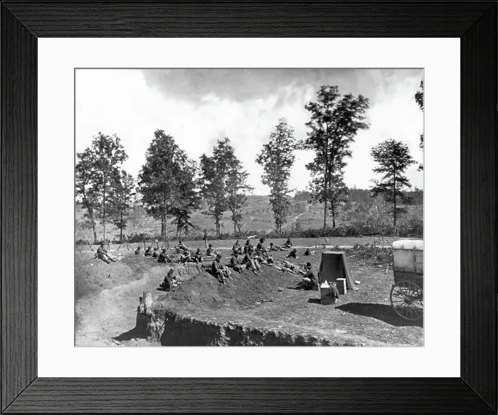 Framed Print : Barnard'S Camp With Men, Photographic Exp Framed Print : Barnard'S Camp With Men, Photographic Exp