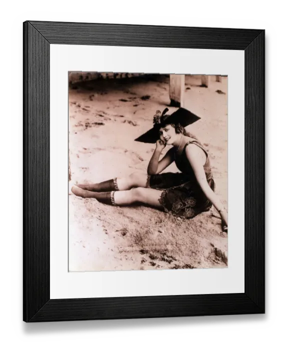 Framed Print : A Young Lady In A Bathing Suit Ca 1920 Framed Print : A Young Lady In A Bathing Suit Ca 1920