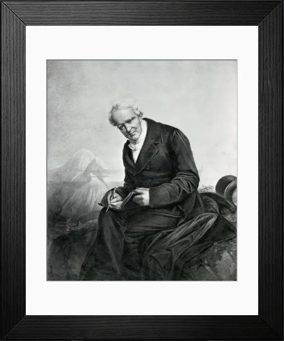 Framed Print : Alexander Von Humboldt; Seated; Illustra Framed Print : Alexander Von Humboldt; Seated; Illustra