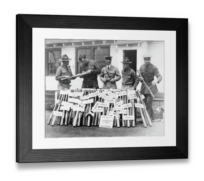 Framed Print : Babe Ruth Signing Baseball Bats For Military Framed Print : Babe Ruth Signing Baseball Bats For Military
