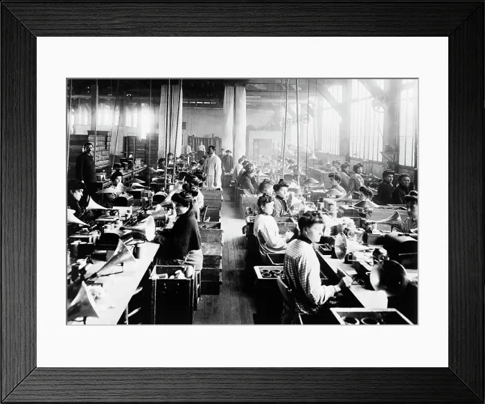 Framed Print : Test Department Of Grammaphone Factory Framed Print : Test Department Of Grammaphone Factory