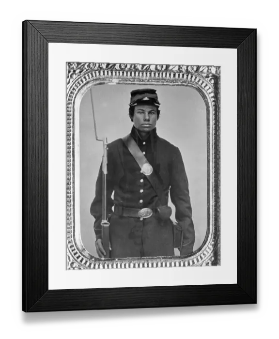 Framed Print : Civil War Union Infantry Private Framed Print : Civil War Union Infantry Private