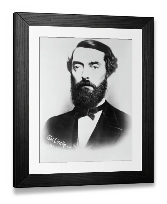 Framed Print : Edwin L Drake Tapped Oil In Titusville Framed Print : Edwin L Drake Tapped Oil In Titusville