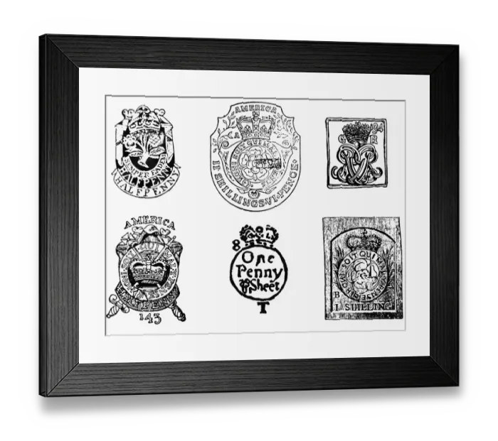 Framed Print : British Stamps For American Colony Goods Framed Print : British Stamps For American Colony Goods