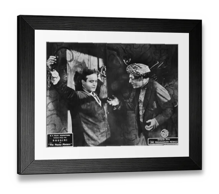 Framed Print : Houdini Chained Up In Movie Still Framed Print : Houdini Chained Up In Movie Still