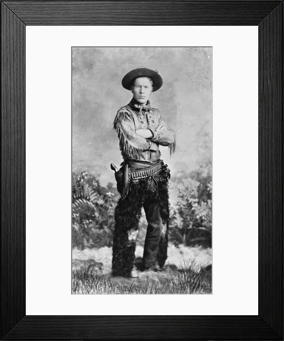Framed Print : Painter Charles Russel In Cowboy Outfit Framed Print : Painter Charles Russel In Cowboy Outfit