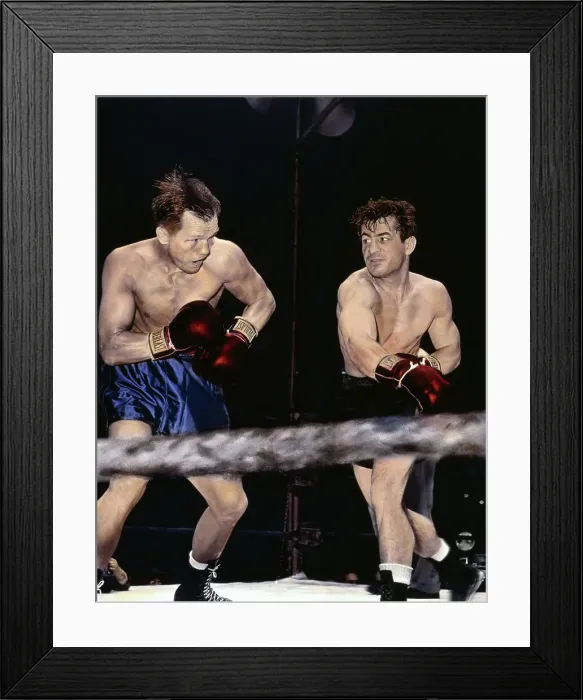 Framed Print : Rocky Delivering a Hard Punch