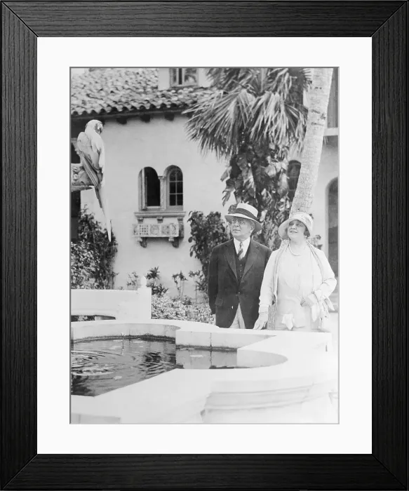 Framed Print : Industrialist John N. Willys and Wife Enjoying The Outdoors Framed Print : Industrialist John N. Willys and Wife Enjoying The Outdoors