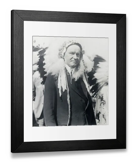 Framed Print : President Coolidge Dressed as Indian Framed Print : President Coolidge Dressed as Indian
