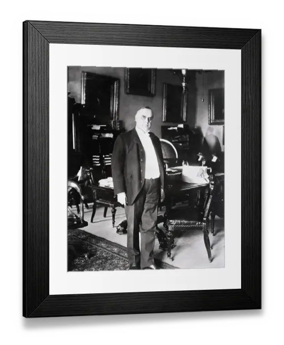 Framed Print : William Mckinley In His Office; White Ho Framed Print : William Mckinley In His Office; White Ho