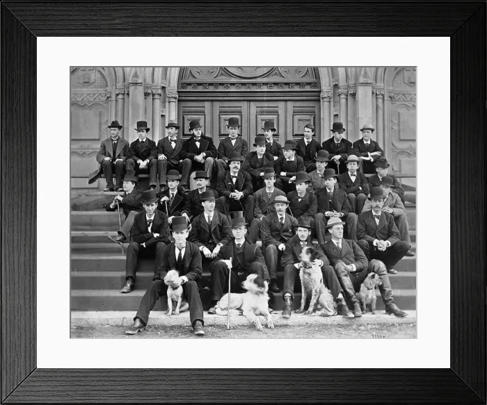 Framed Print : College Students Seated On Church Steps Framed Print : College Students Seated On Church Steps