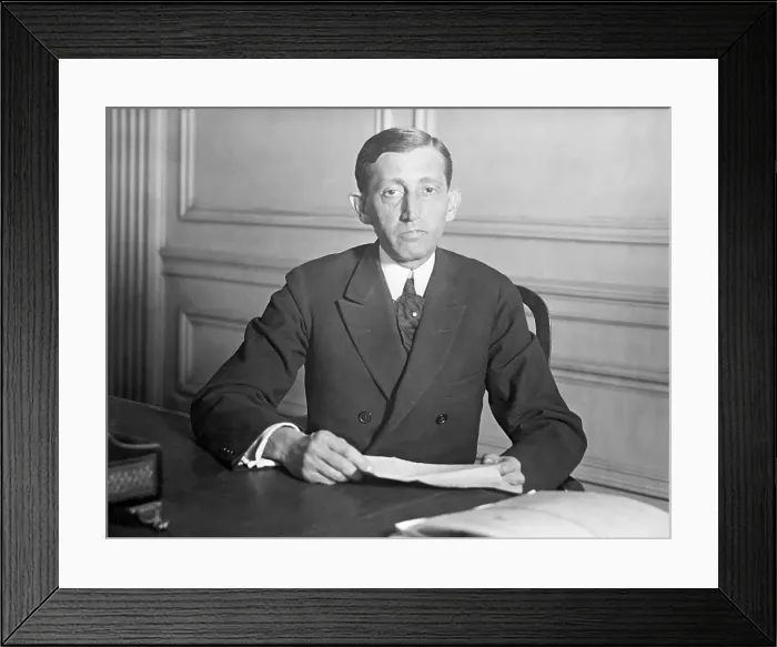 Framed Print : Portrait;Will Hays At Desk, Seated;Workin Framed Print : Portrait;Will Hays At Desk, Seated;Workin