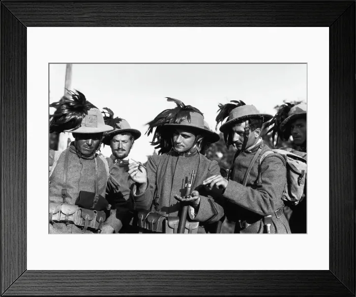 Framed Print : Wwi Italian Soldiers Examining Aerodarts Framed Print : Wwi Italian Soldiers Examining Aerodarts