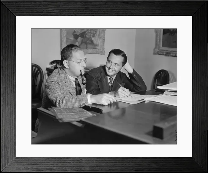 Framed Print : Ira Gershwin and Vernon Duke Writing Framed Print : Ira Gershwin and Vernon Duke Writing