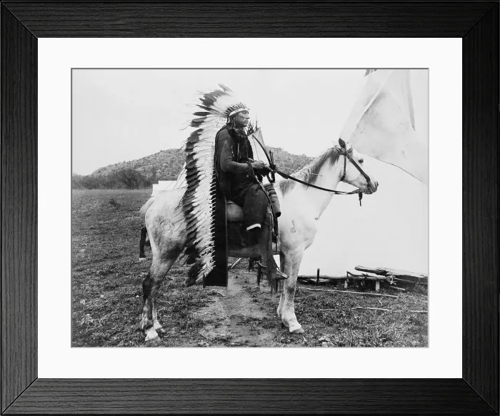 Framed Print : Comanche Chief Quanna Parker On Horse Framed Print : Comanche Chief Quanna Parker On Horse