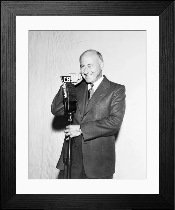 Framed Print : Cecil B. DeMille Standing at Microphone Framed Print : Cecil B. DeMille Standing at Microphone