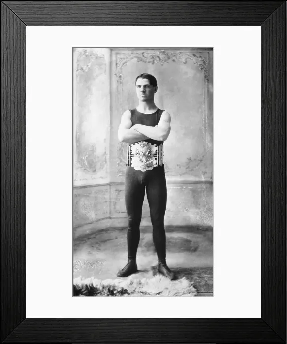 Framed Print : Boxer Terry McGovern Wearing Championship Belt Framed Print : Boxer Terry McGovern Wearing Championship Belt