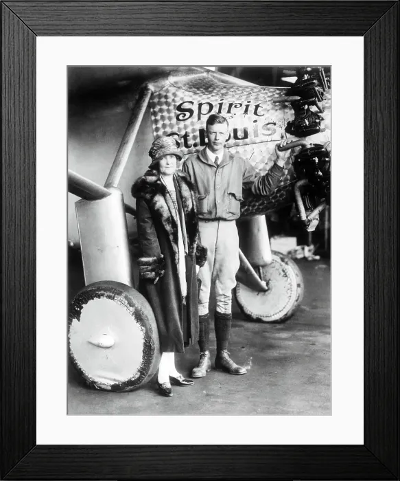 Framed Print : Lindbergh and Spirit of St.Louis