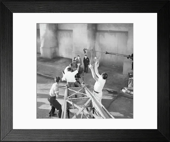 Framed Print : Actors Directed in Overhead Camera Angle
