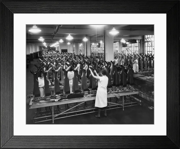 Framed Print : Interior of a silk stocking factory Framed Print : Interior of a silk stocking factory