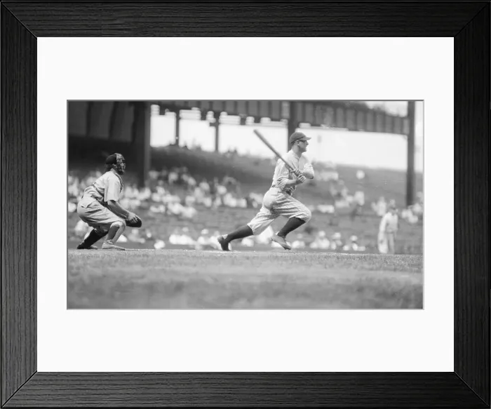 Framed Print : Lou Gehrig Hitting Home Run Framed Print : Lou Gehrig Hitting Home Run
