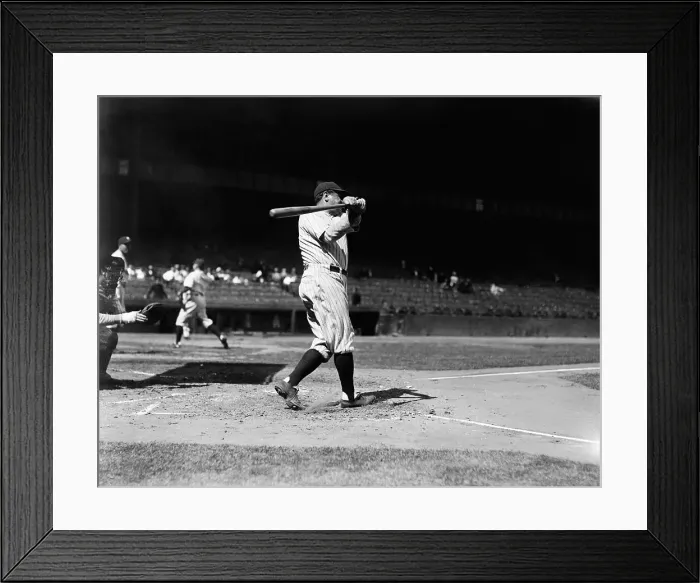Framed Print : Babe Ruth at Home Plate