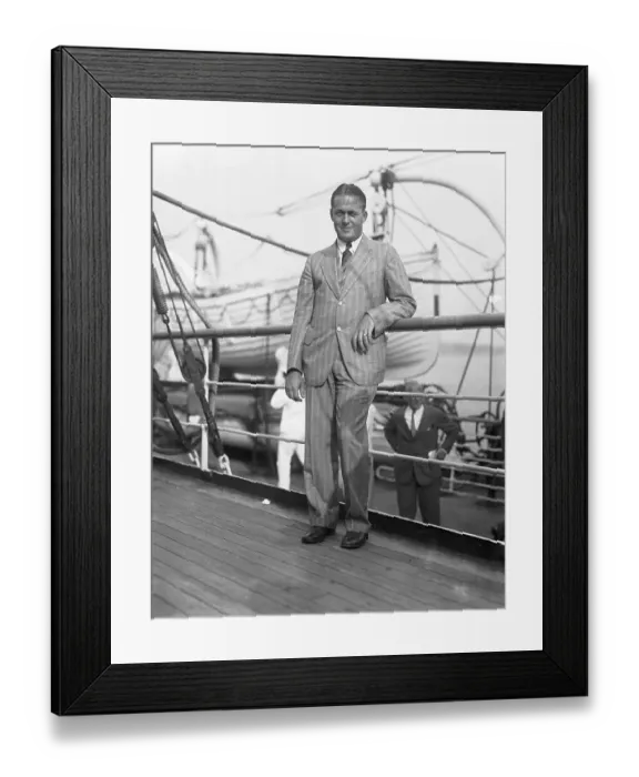 Framed Print : Bobby Jones Aboard Ship Framed Print : Bobby Jones Aboard Ship