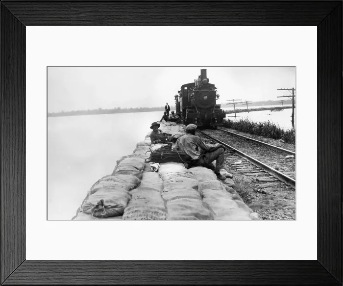 Framed Print : Locomotive on a Levee Framed Print : Locomotive on a Levee