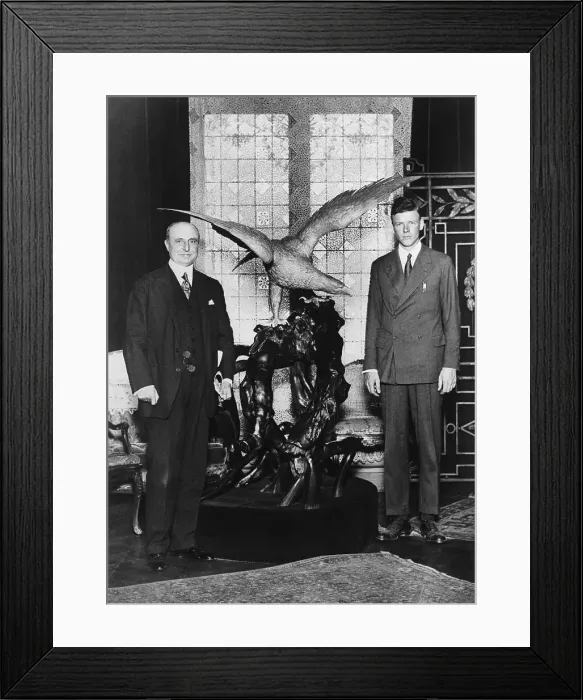 Framed Print : Louis Bleriot and Charles Lindenberg Framed Print : Louis Bleriot and Charles Lindenberg