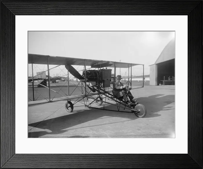 Framed Print : Cyrus Bettis in Early Aircraft Framed Print : Cyrus Bettis in Early Aircraft