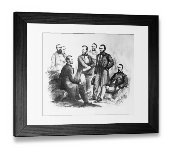 Framed Print : Abraham Lincoln and Grant Framed Print : Abraham Lincoln and Grant