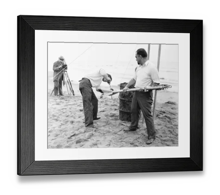 Framed Print : Scientist Attaching Rocket Fin Framed Print : Scientist Attaching Rocket Fin