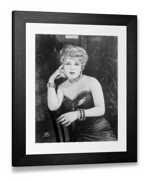 Framed Print : Mae West. (Original Caption). Mae West as Diamond Lil
